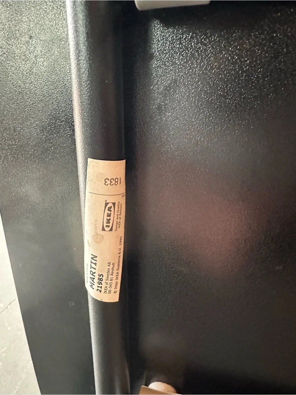 Black IKEA MARTIN Dining Chair - Minimalist / Stackable